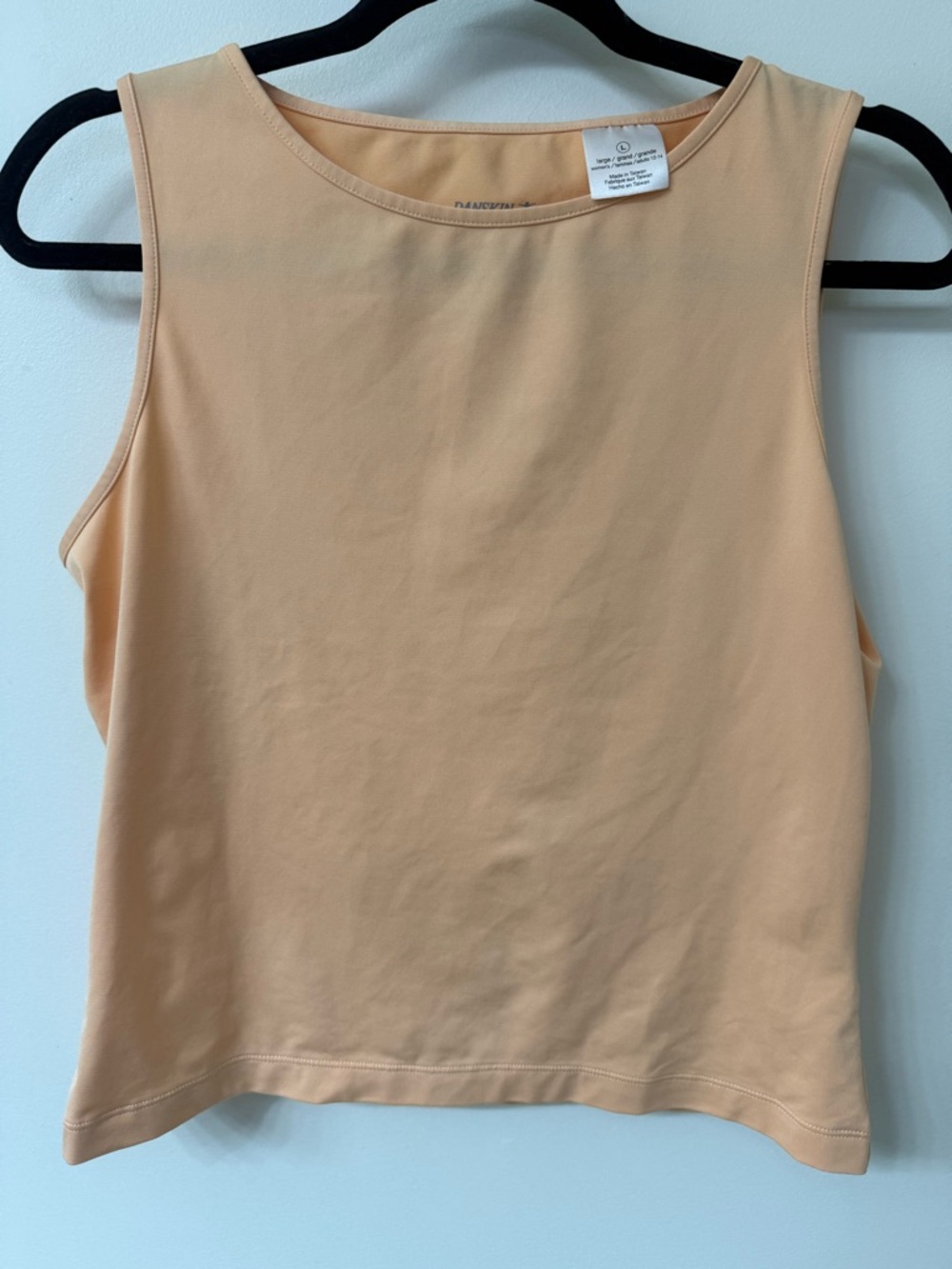 Danskin Sleeveless Peach Tank Top Women Size Large #158